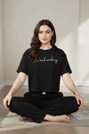 Zivame Knit Poly Loungewear Top - Black Beauty — thumbnail 5